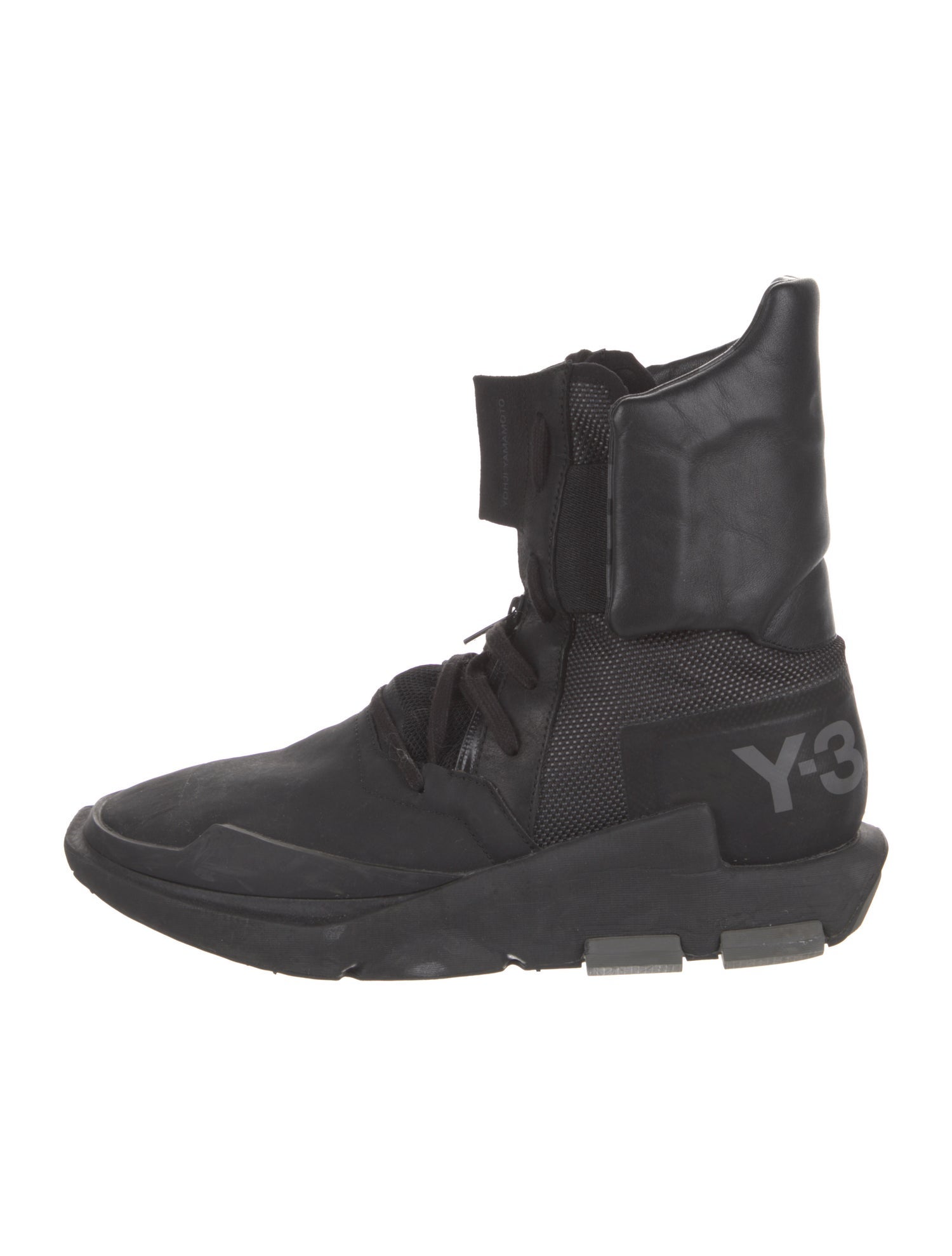 Y-3 x Adidas Nylon Printed Athletic Sneakers