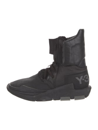 Y-3 x Adidas Nylon Printed Athletic Sneakers