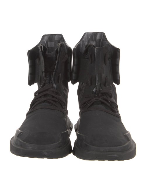 Y-3 x Adidas Nylon Printed Athletic Sneakers