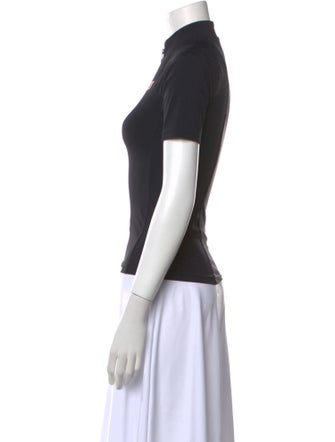 Y-3 x Adidas Graphic Print Mock Neck Polo