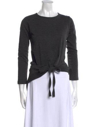 Y-3 x Adidas Scoop Neck Three-Quarter Sleeve Top