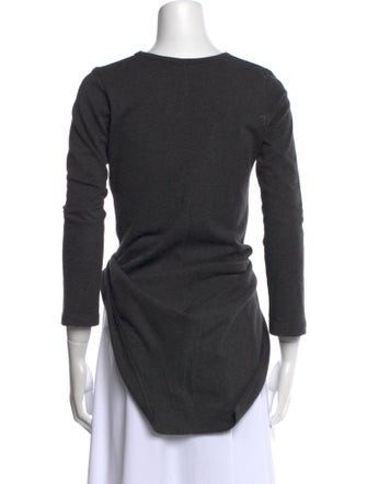 Y-3 x Adidas Scoop Neck Three-Quarter Sleeve Top