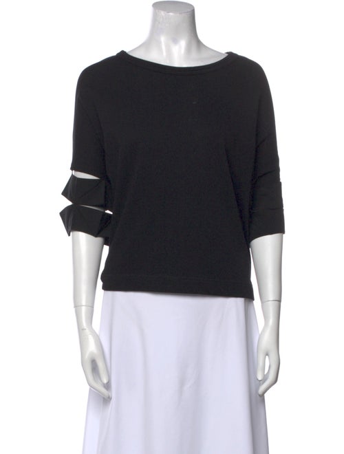 Y-3 x Adidas Scoop Neck Three-Quarter Sleeve Top