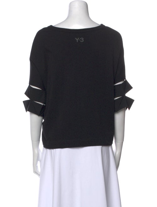 Y-3 x Adidas Scoop Neck Three-Quarter Sleeve Top
