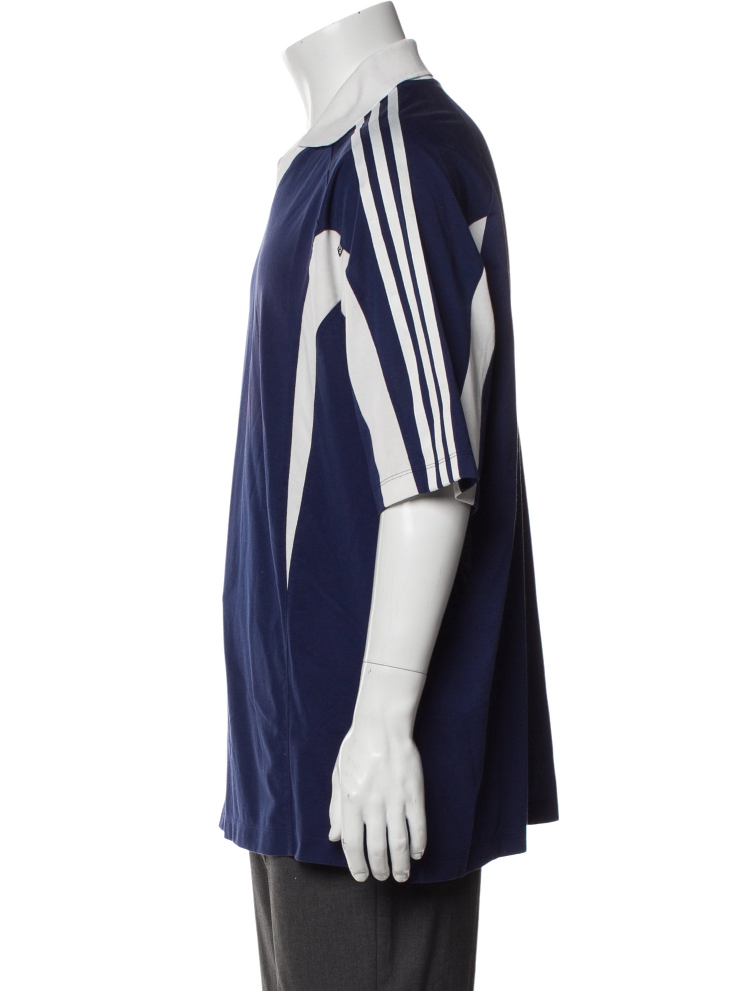 Y-3 x Adidas Striped V-Neck T-Shirt