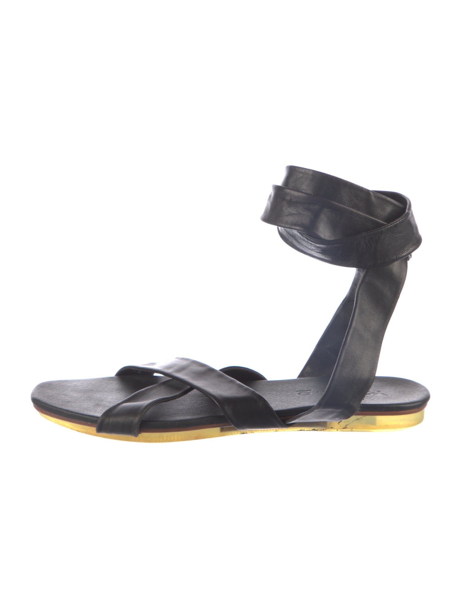 Y-3 x Adidas Leather Gladiator Sandals