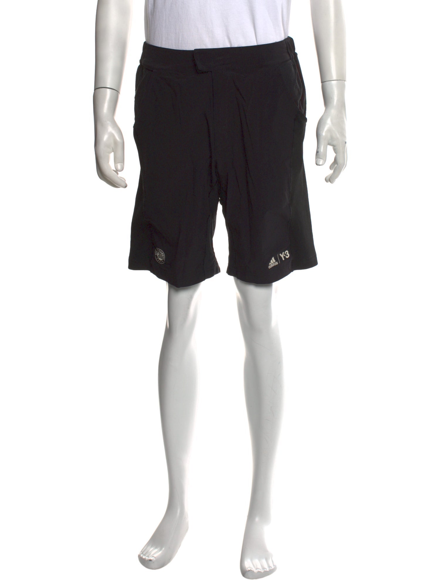 Y-3 x Adidas Graphic Print Flat Front Shorts