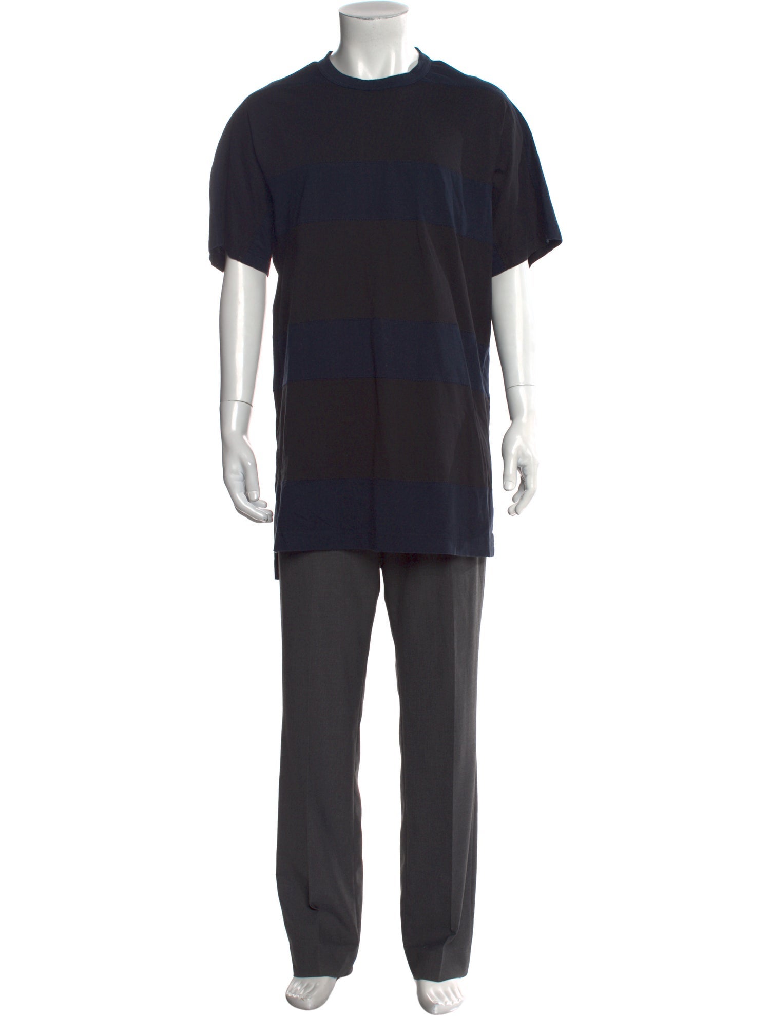 Y-3 x Adidas Colorblock Pattern Crew Neck T-Shirt