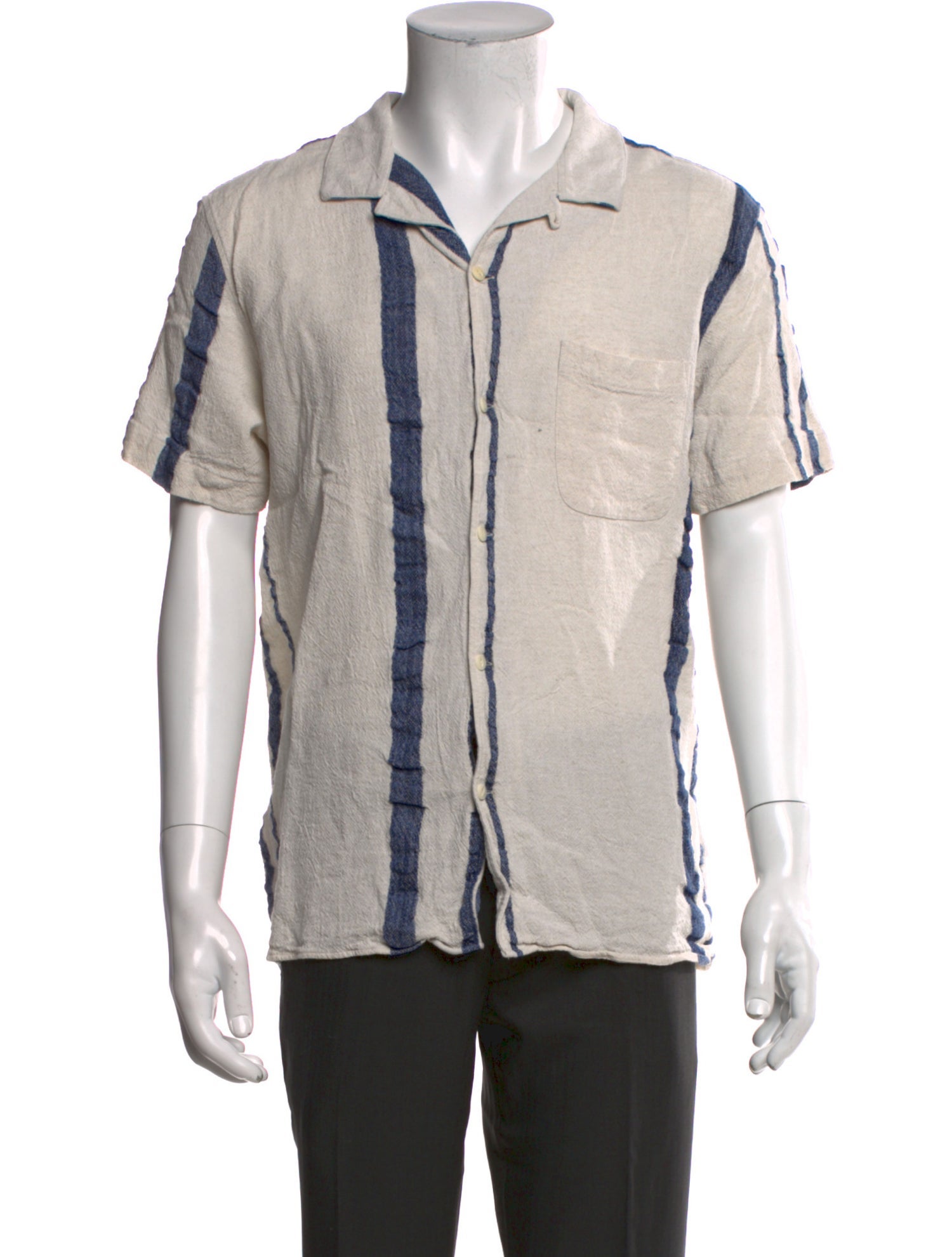 YMC Striped Short Sleeve Shirt