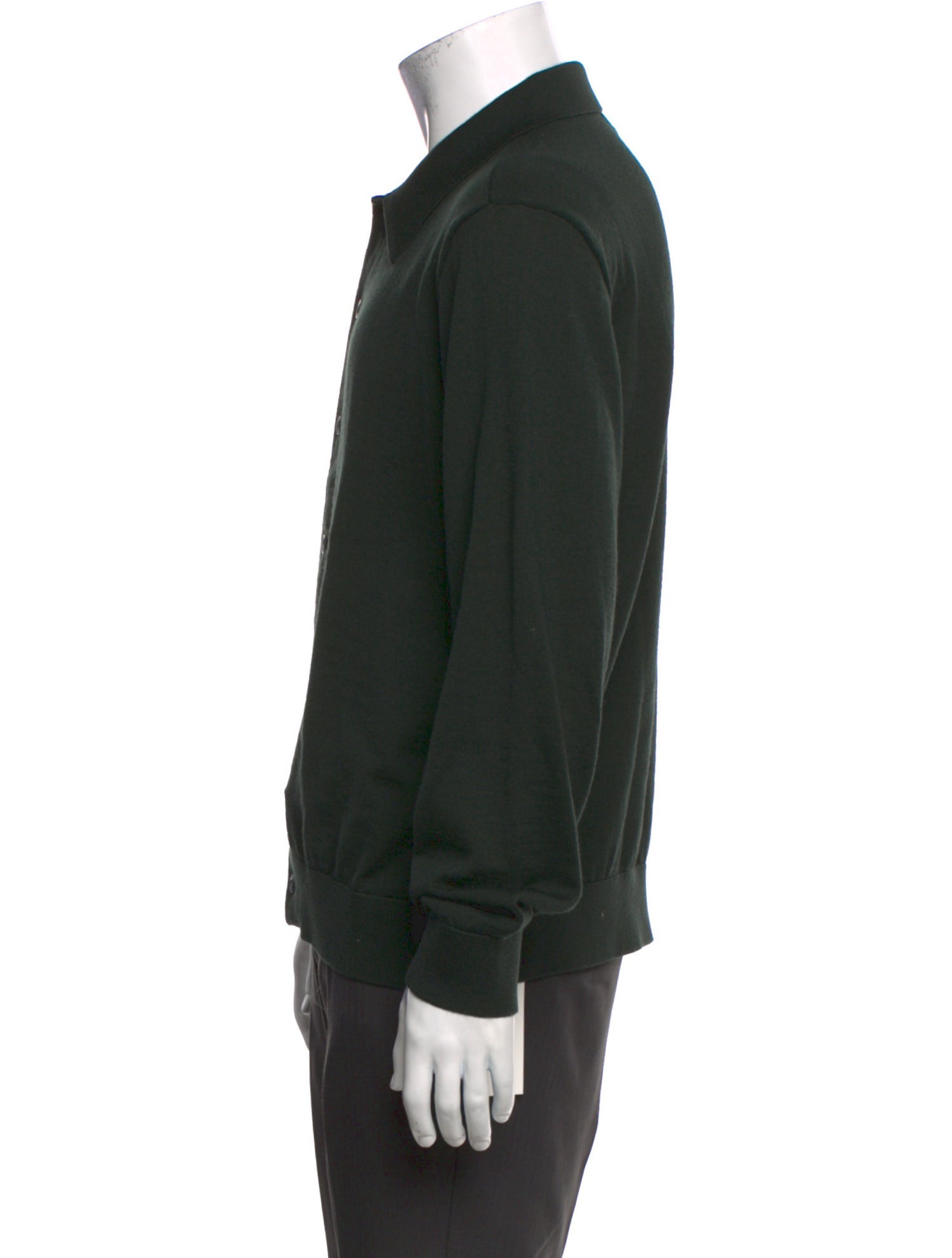 YMC Merino Wool Mock Neck Cardigan