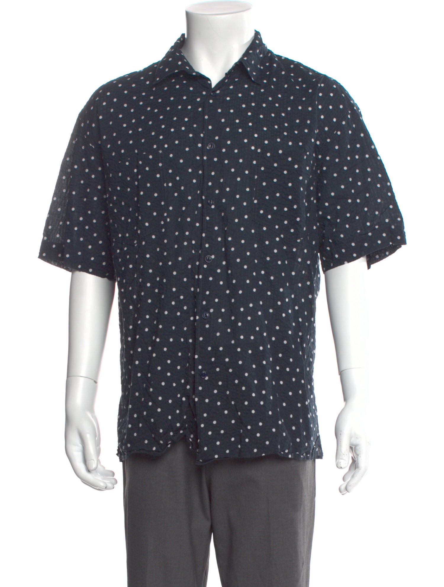YMC Polka Dot Print Short Sleeve Shirt
