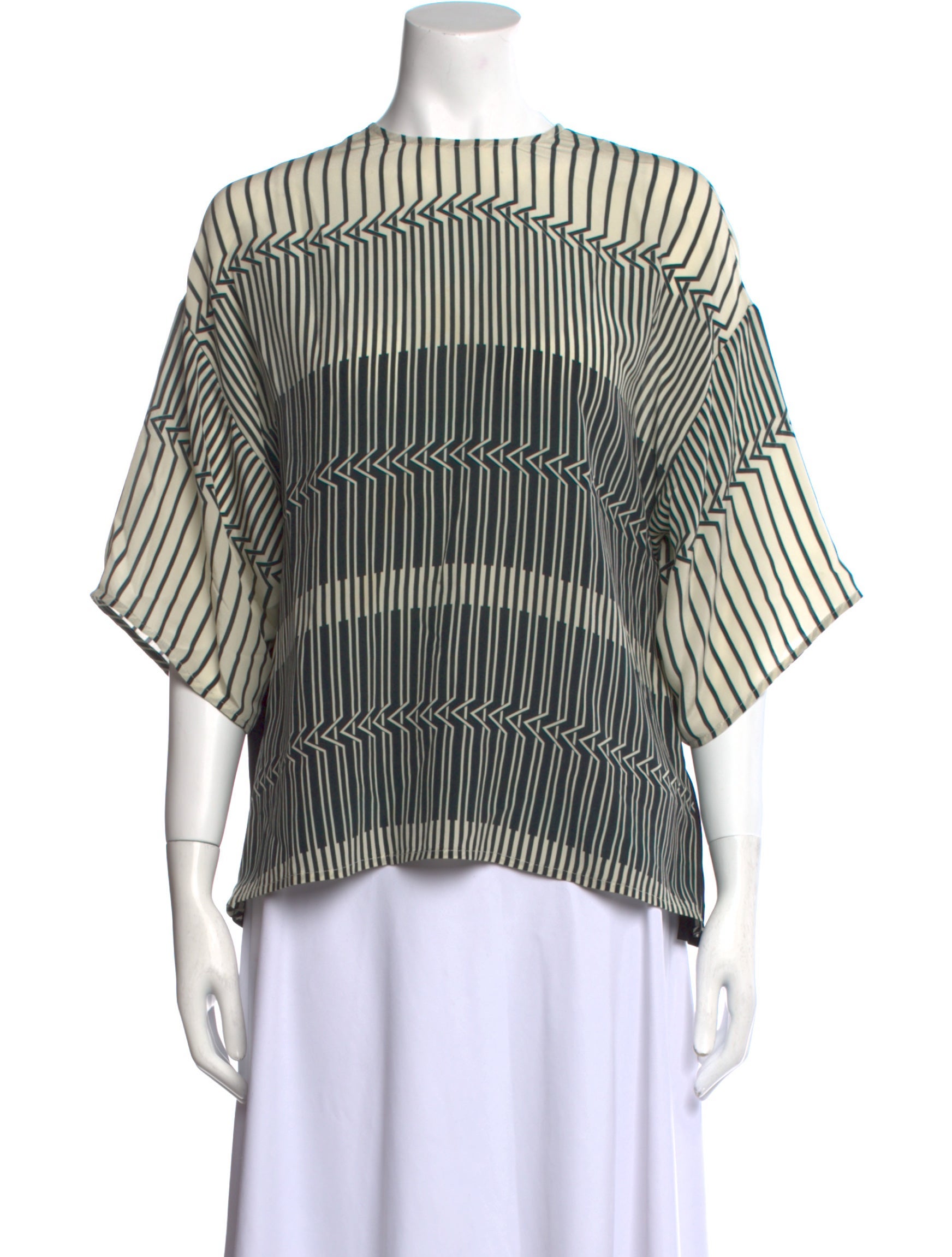 Amanda Wakeley Silk Striped Blouse