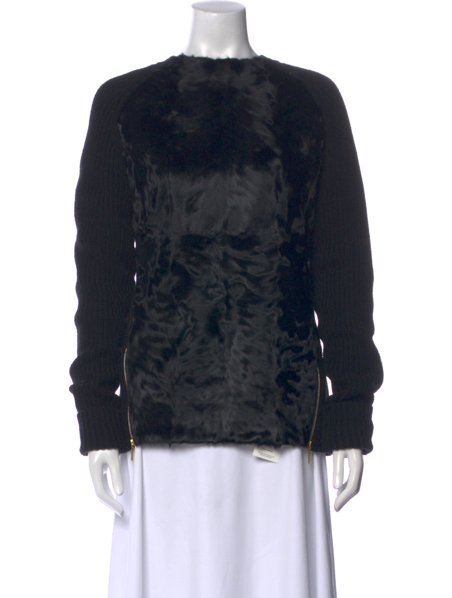 Amanda Wakeley Lamb Fur Animal Print Blouse