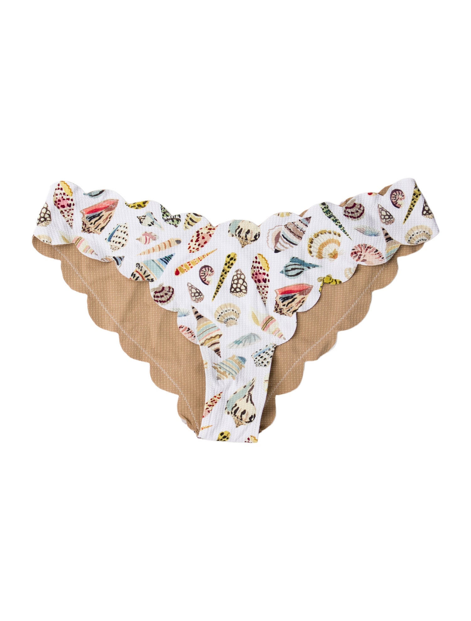 Marysia Swim Printed Scalloped Accent Top