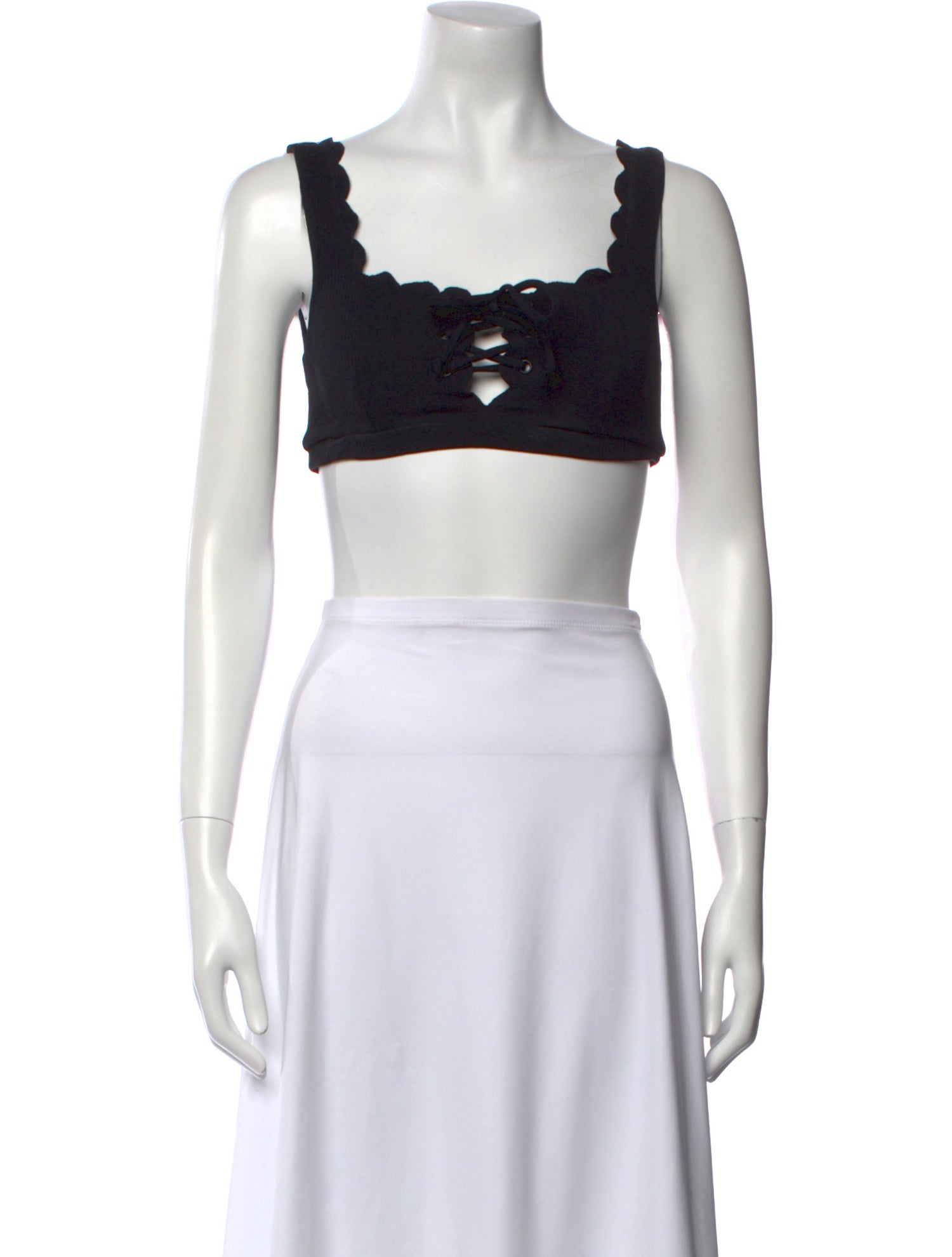 Marysia Swim Square Neckline Sleeveless Crop Top