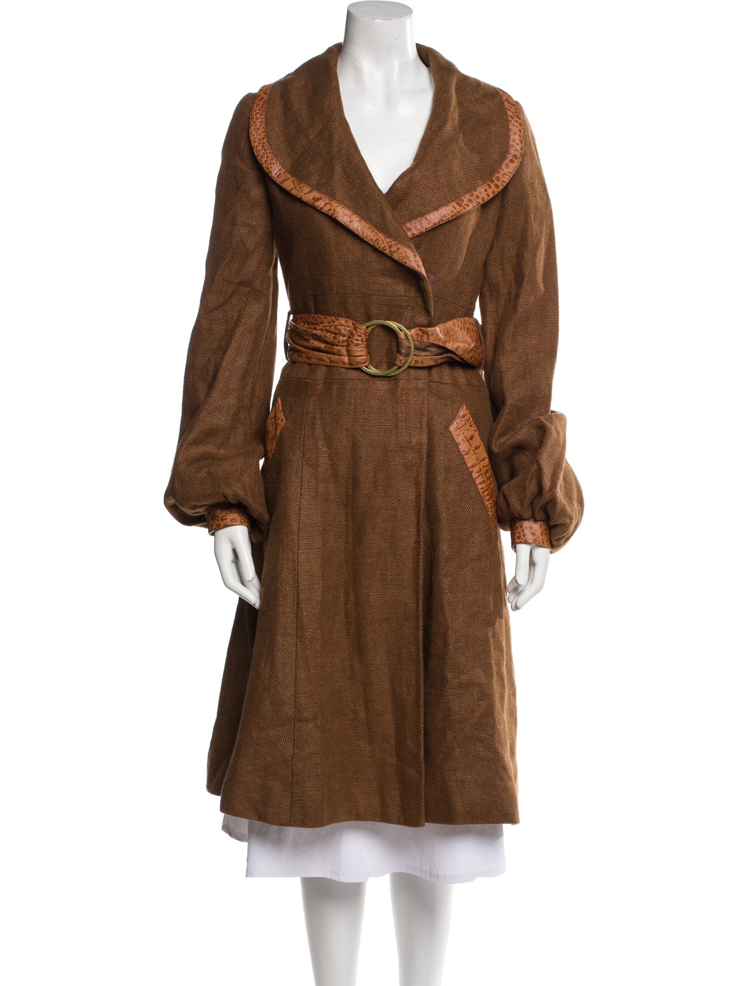 Ya Ya Leather Trench Coat