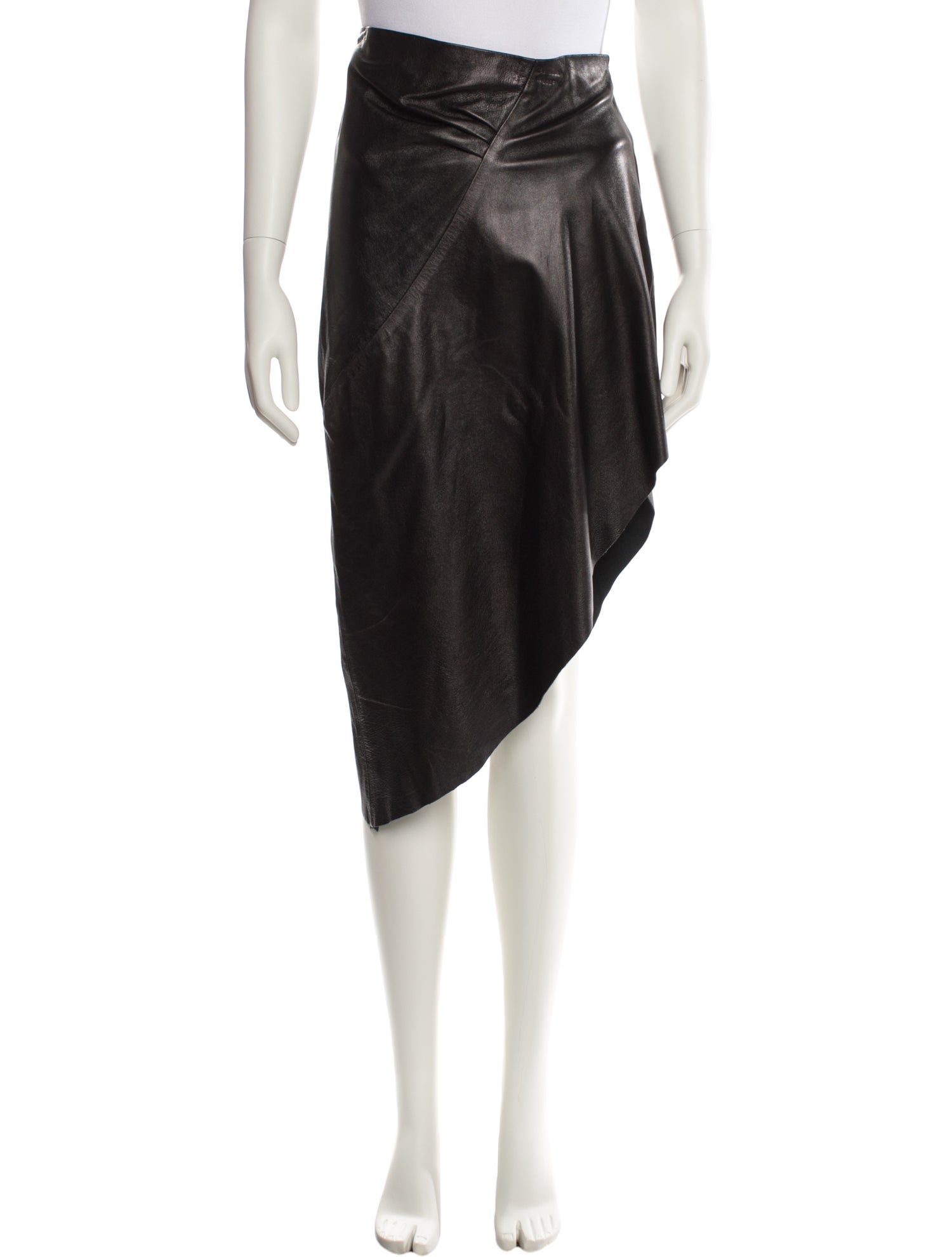 Ya Ya Leather Midi Length Skirt