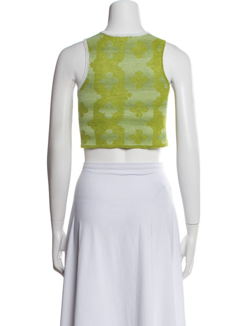 Yan Yan Knits Linen Printed Crop Top