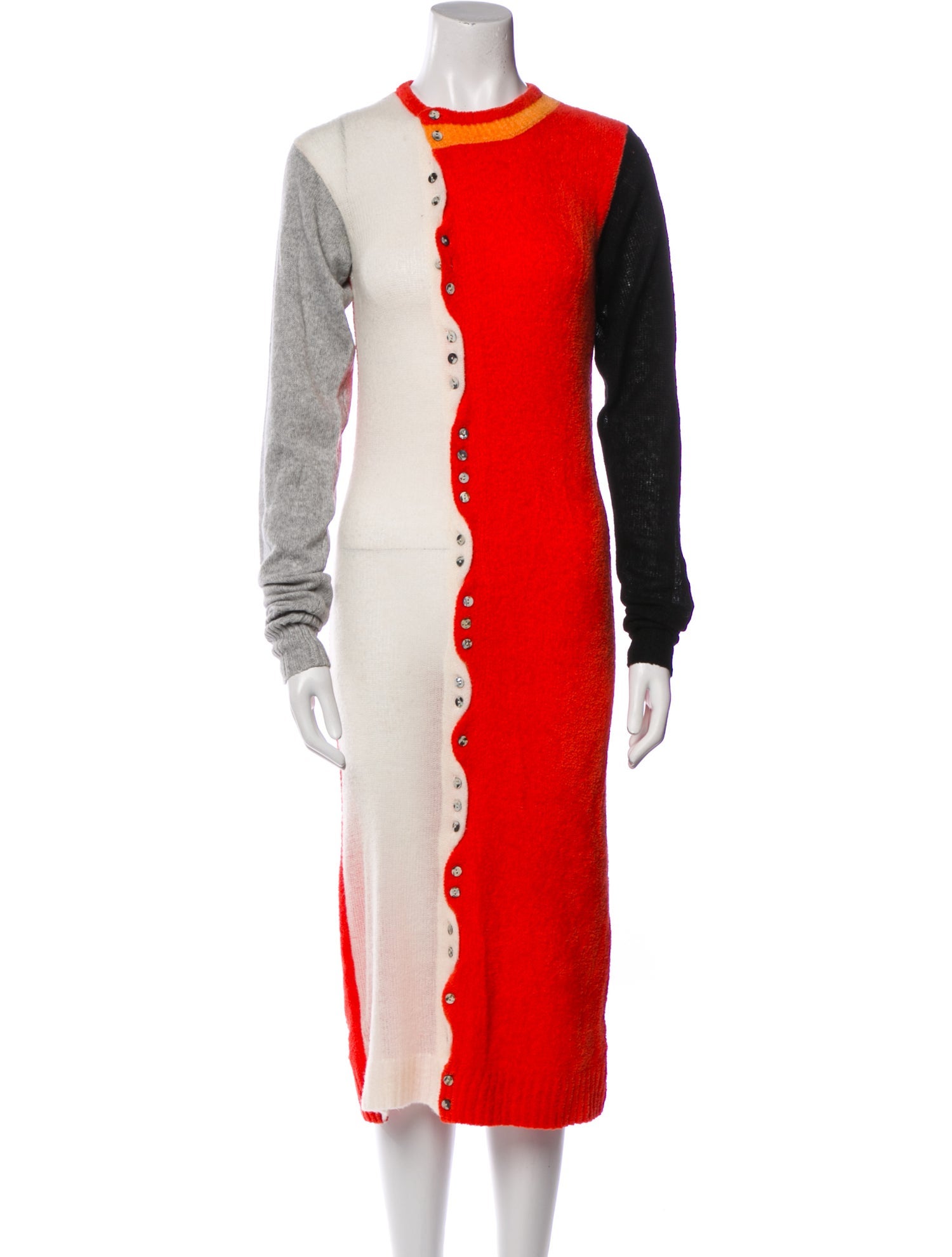 Yan Yan Knits Printed Midi Length Dress