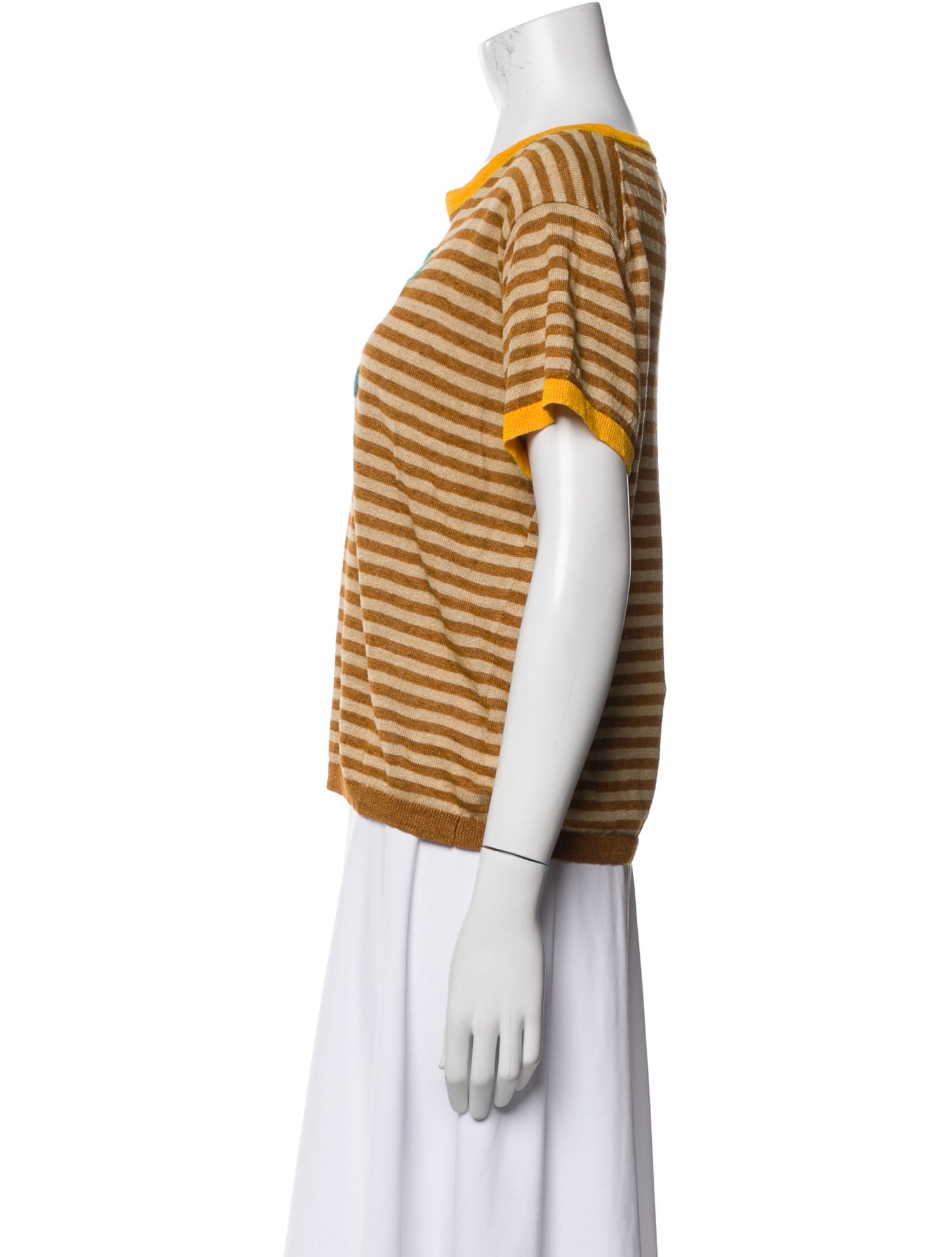 Yan Yan Knits Linen Striped T-Shirt