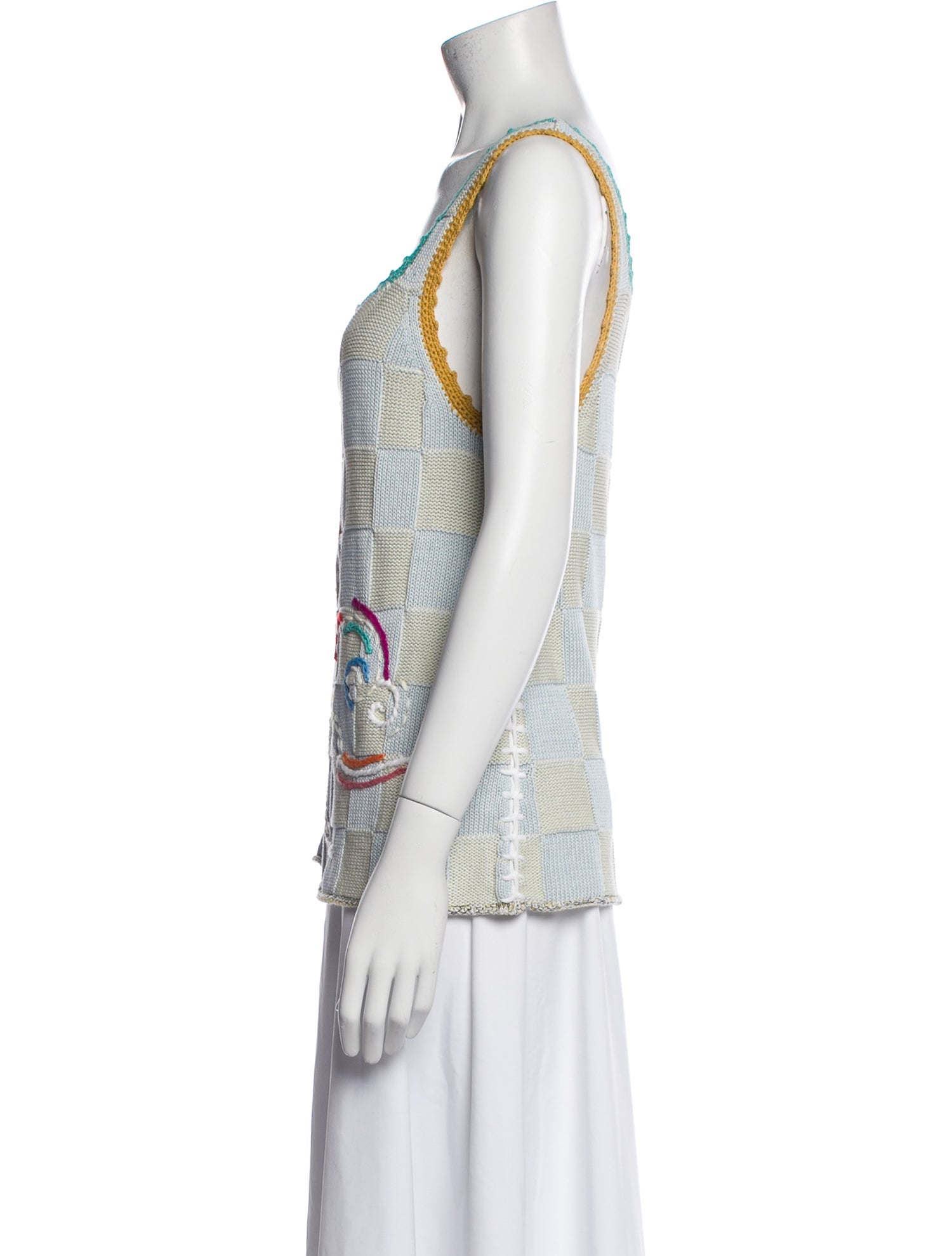 Yan Yan Knits Printed Square Neckline Top