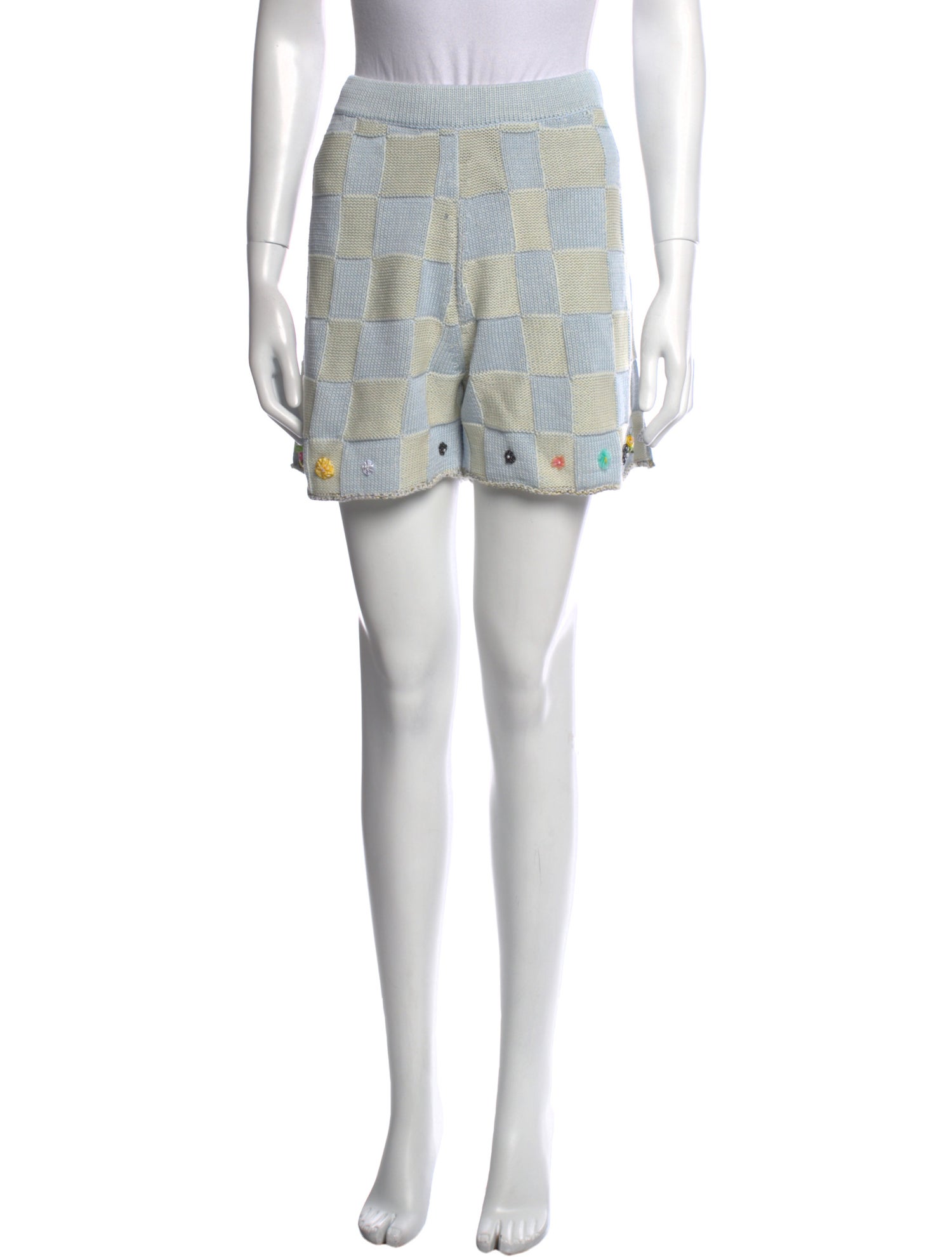 Yan Yan Knits Printed Mini Shorts