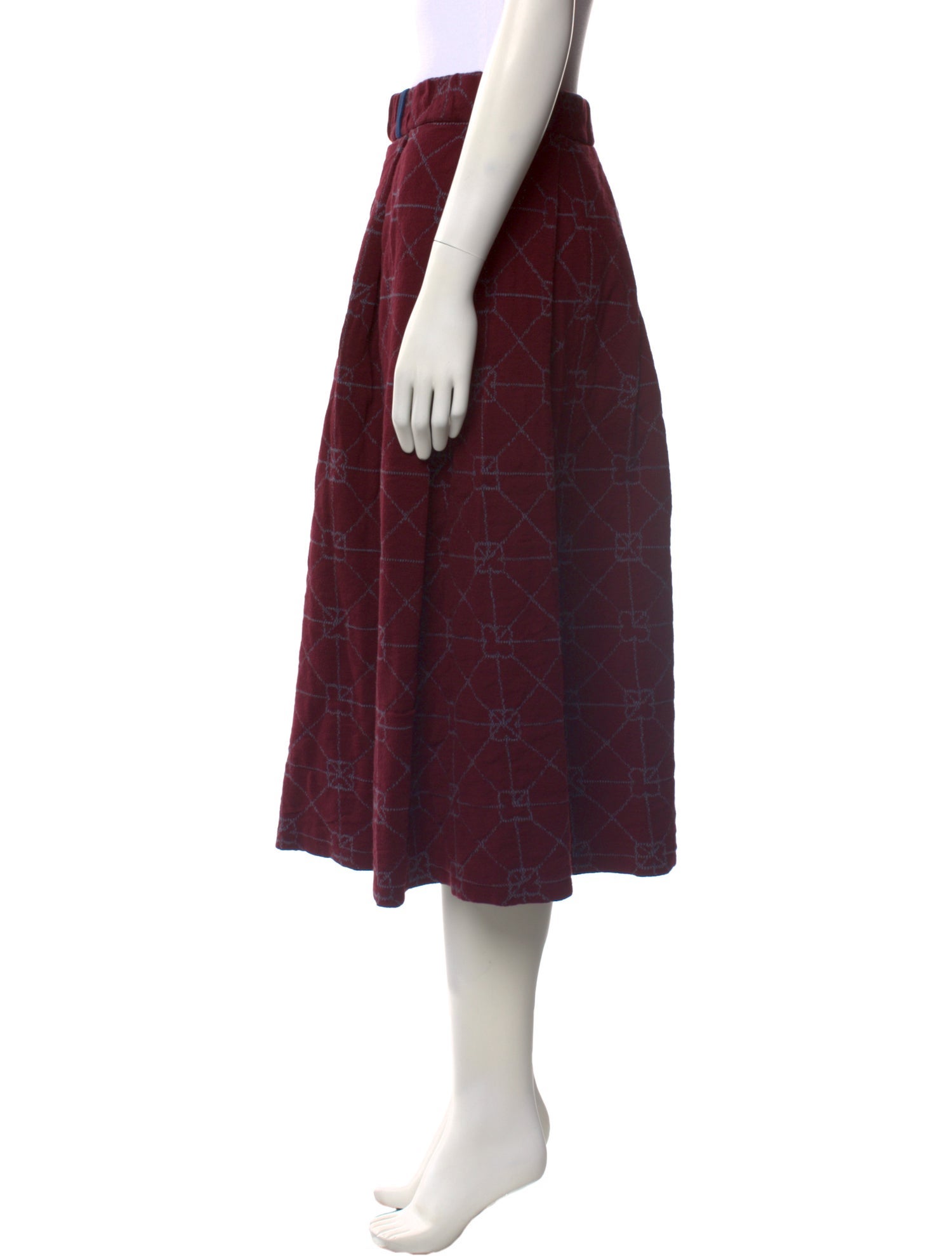 Yan Yan Knits Printed Midi Length Skirt w/ Tags