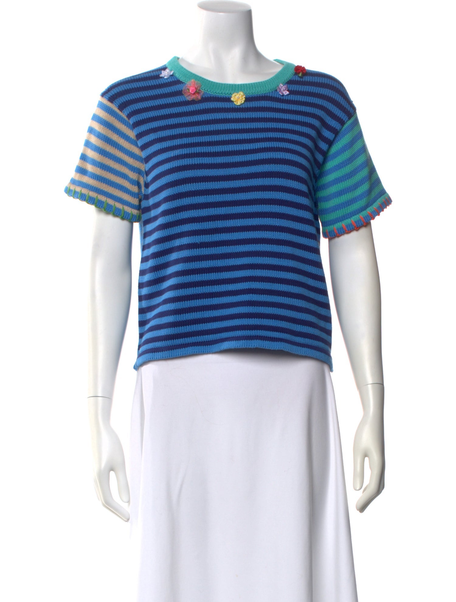 Yan Yan Knits Striped Crew Neck Top w/ Tags