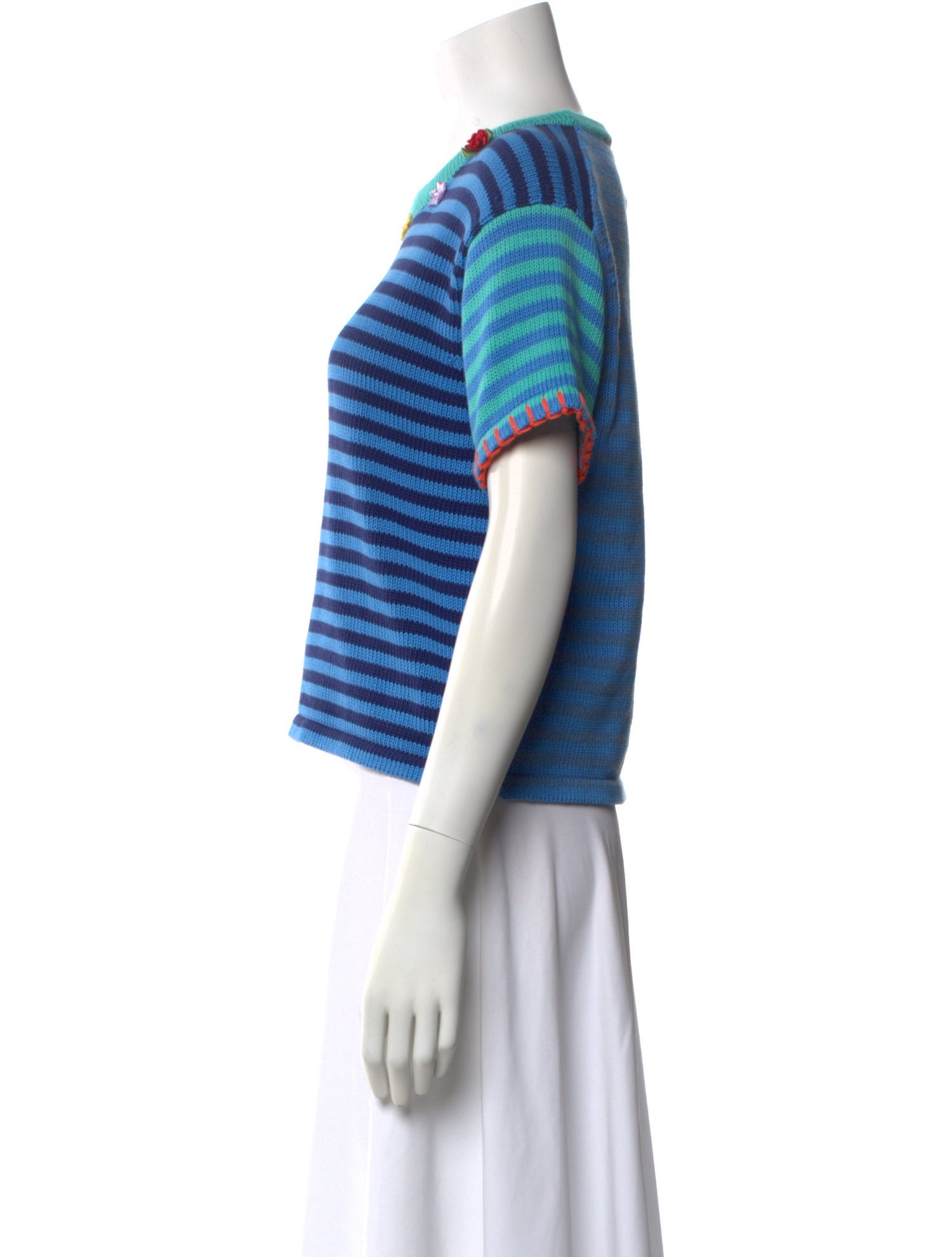 Yan Yan Knits Striped Crew Neck Top w/ Tags