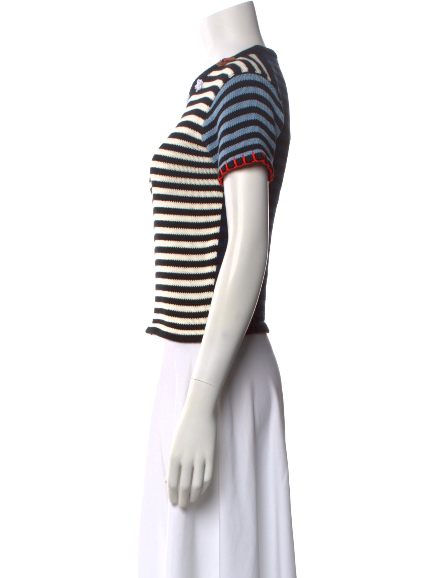 Yan Yan Knits Striped Crew Neck Top w/ Tags