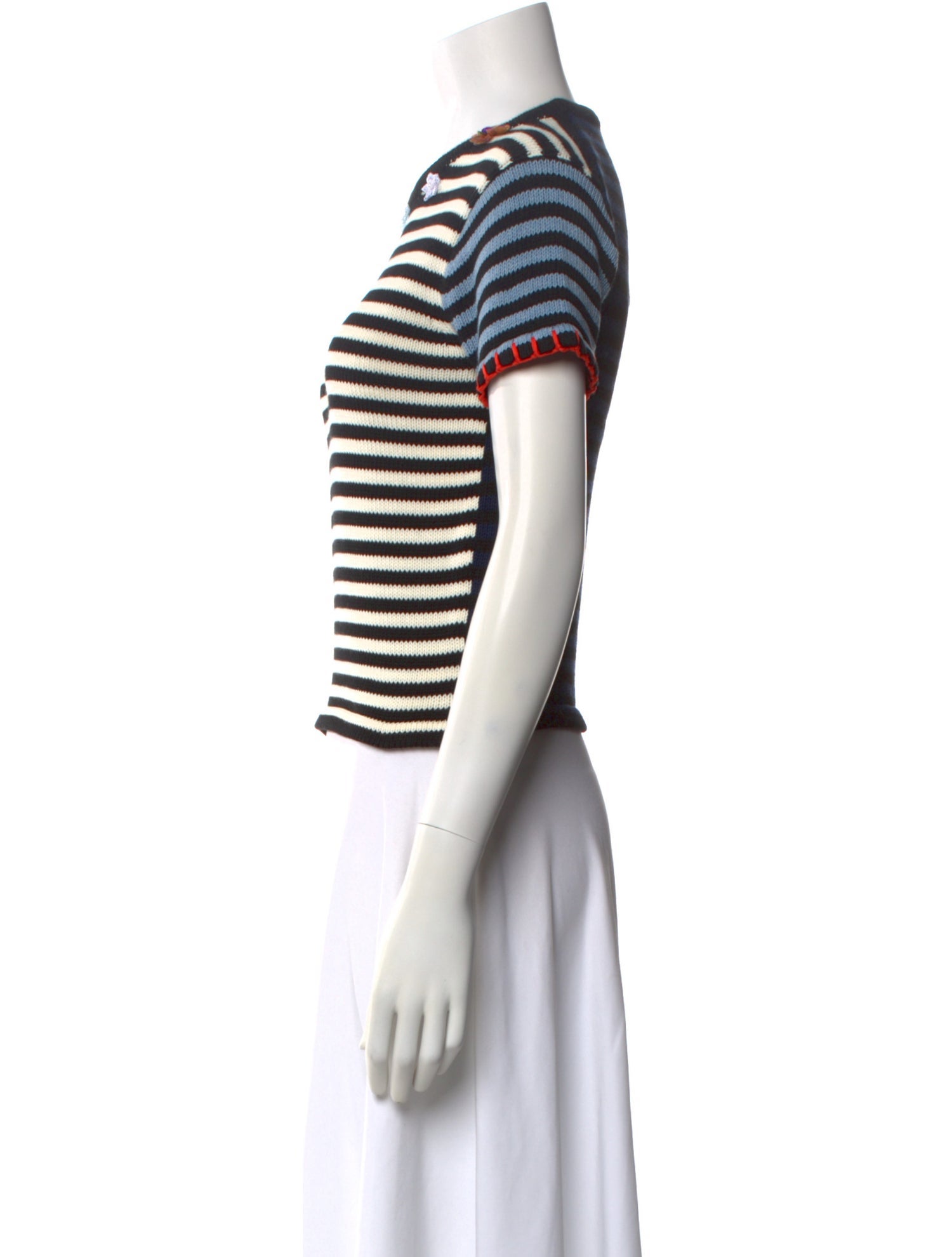 Yan Yan Knits Striped Crew Neck Top w/ Tags
