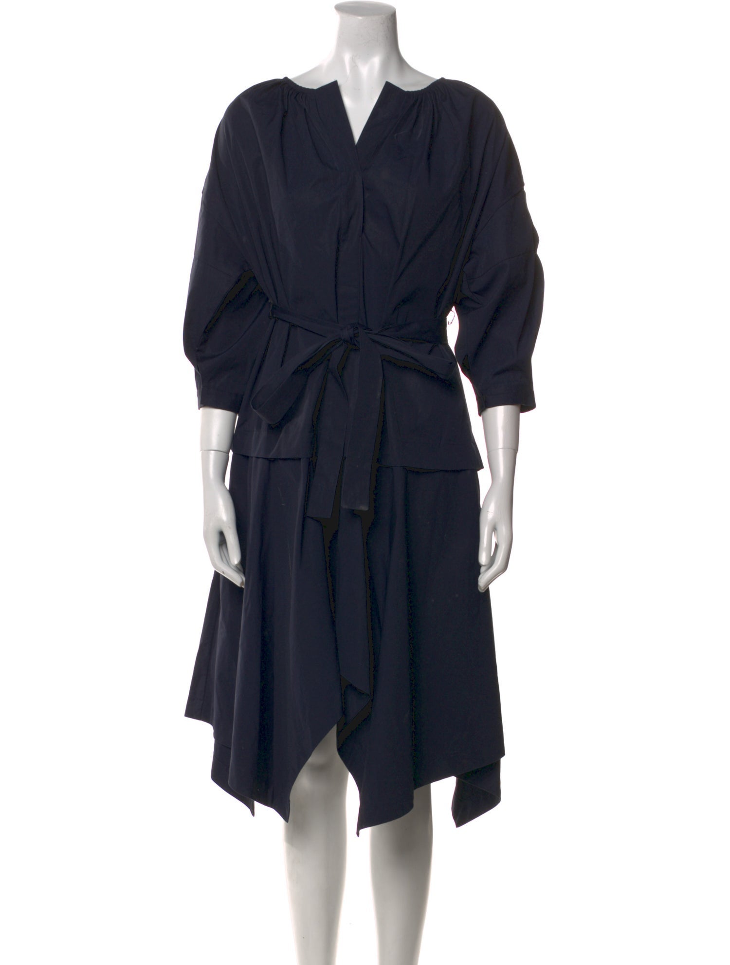 Yesaet V-Neck Midi Length Dress