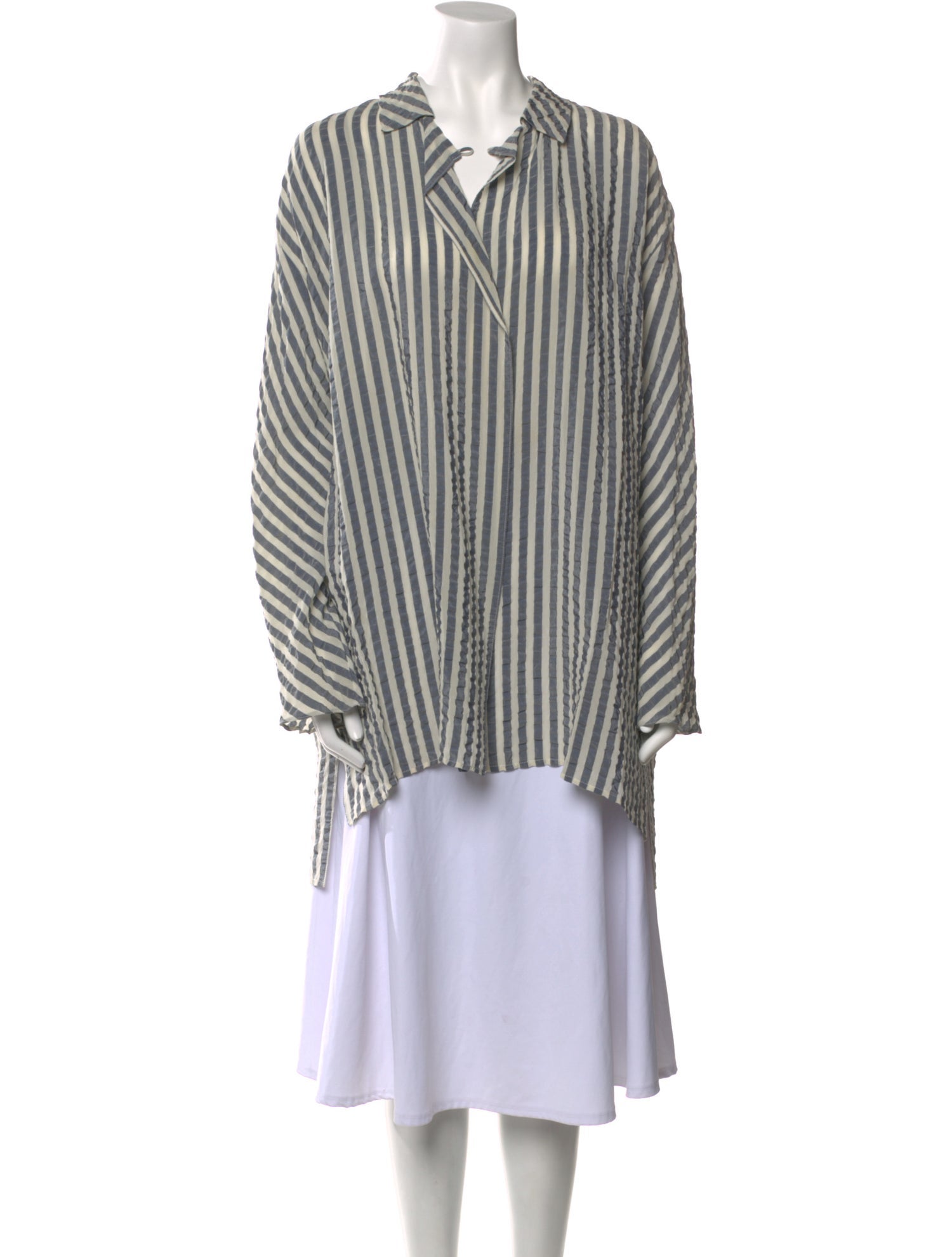 Yeohlee Striped V-Neck Tunic