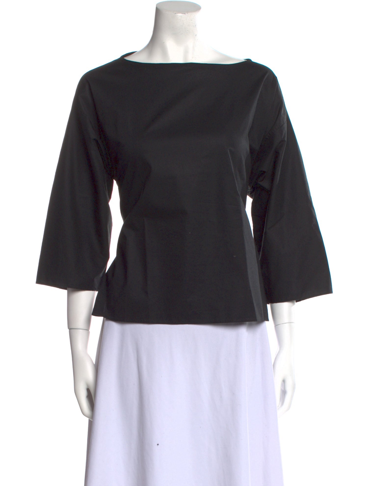 Yeohlee Bateau Neckline Three-Quarter Sleeve Top