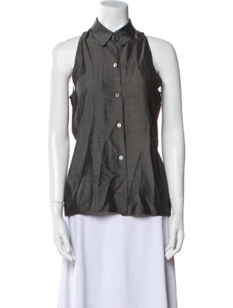 Yeohlee Silk Sleeveless Button-Up Top