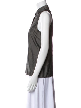 Yeohlee Silk Sleeveless Button-Up Top
