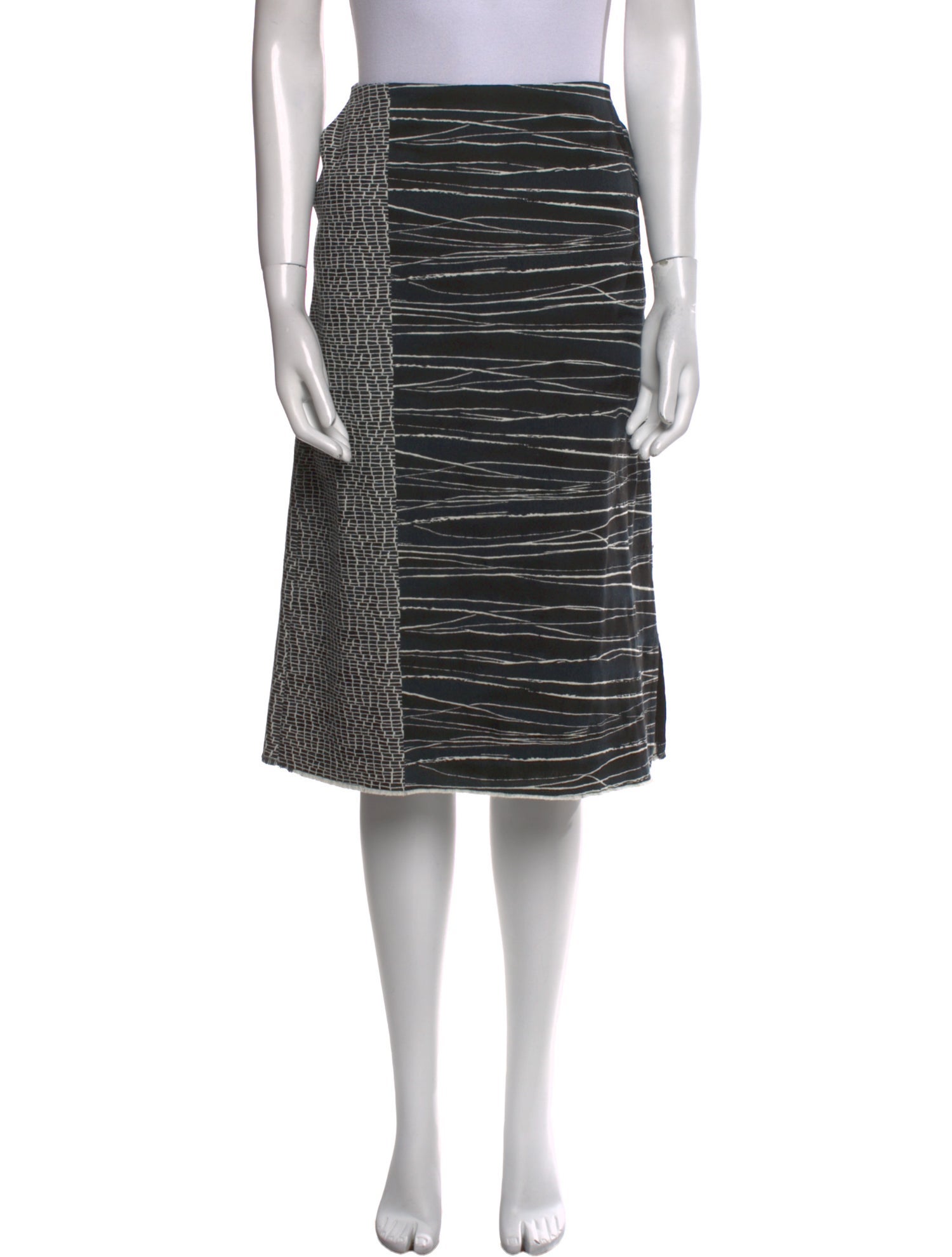 Yeohlee Striped Knee-Length Skirt