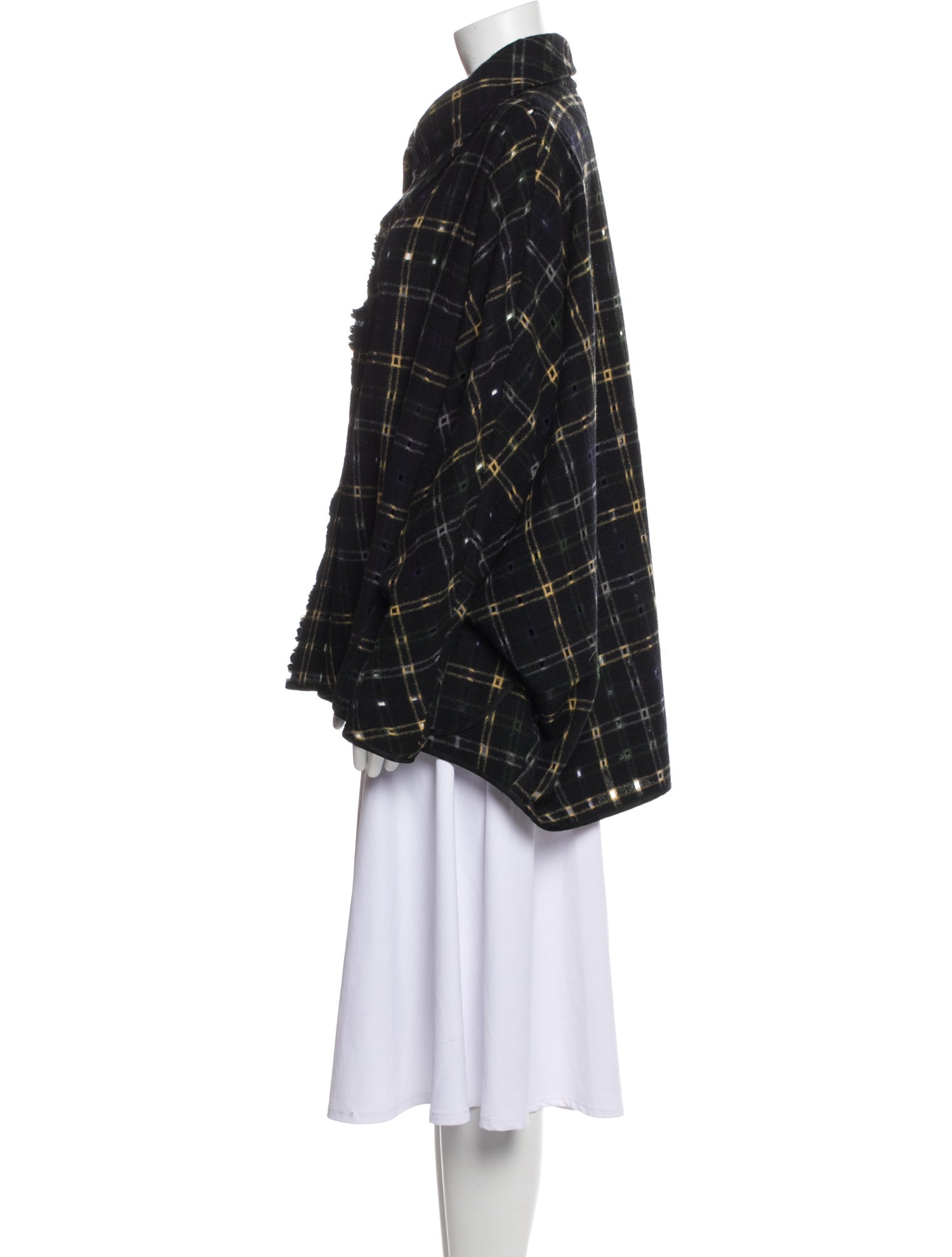 Yeohlee Virgin Wool Plaid Print Coat