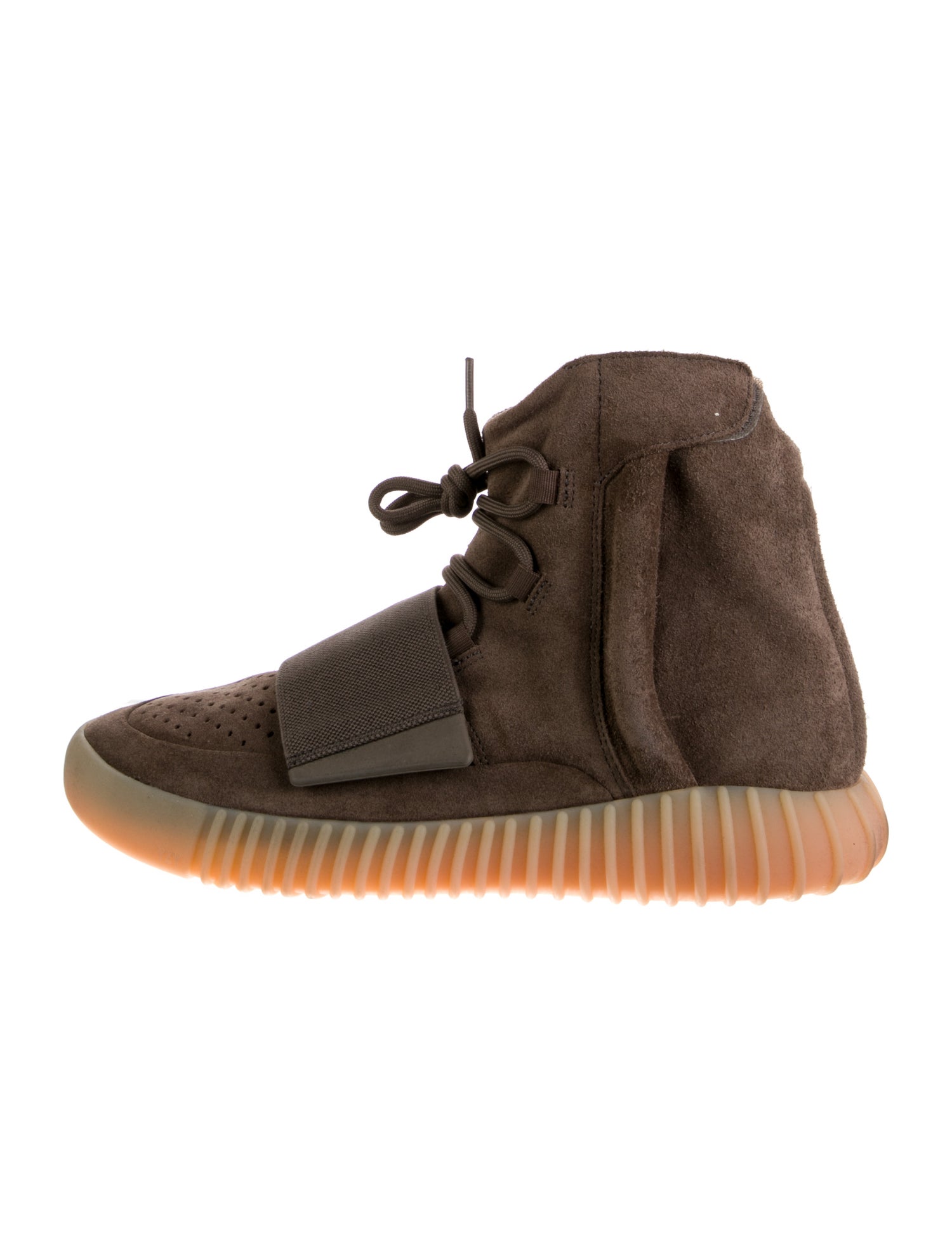 adidas Yeezy Boost 750 Chocolate Suede Lace-Up Boots