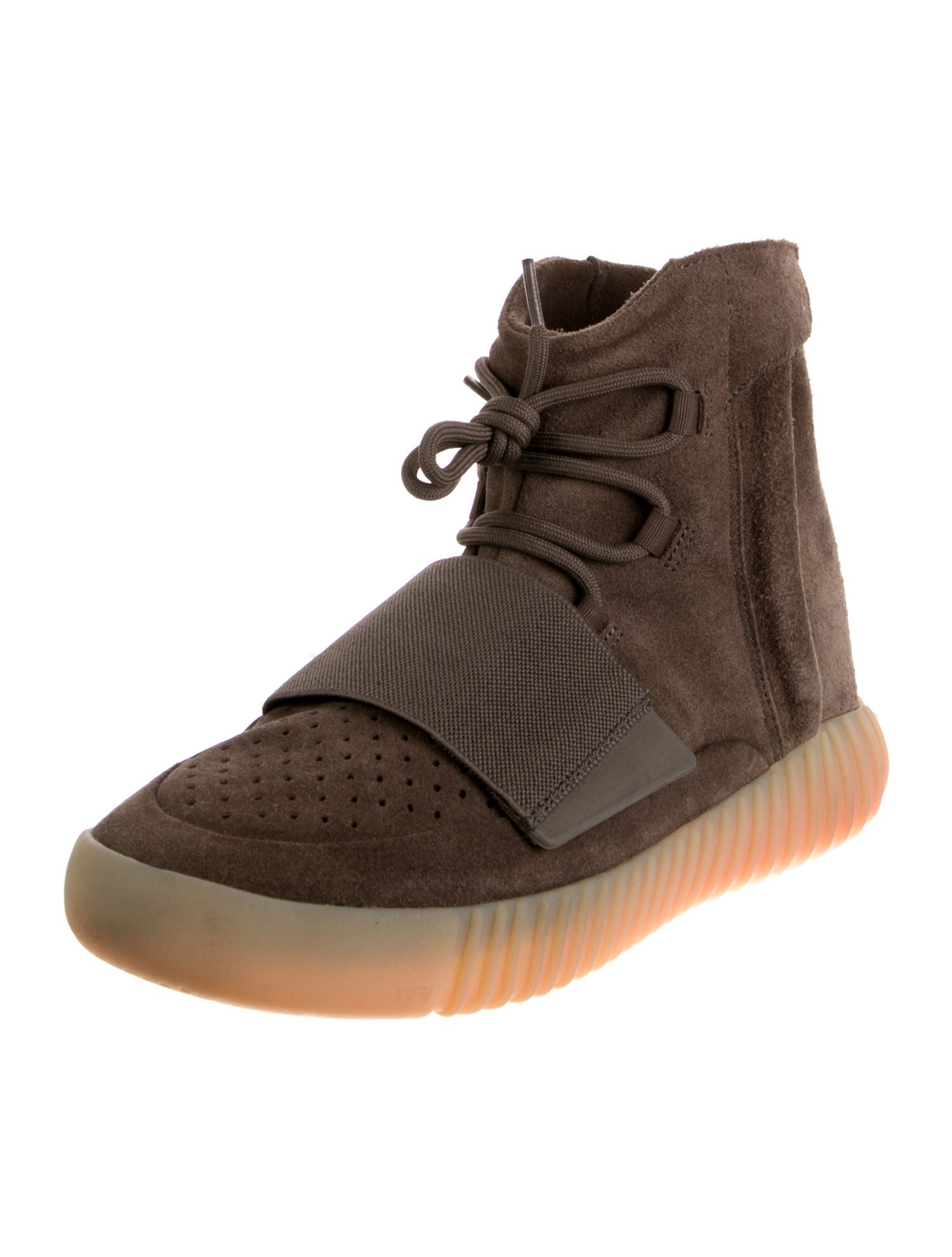 adidas Yeezy Boost 750 Chocolate Suede Lace-Up Boots