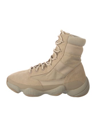 adidas Yeezy 500 High Tactical Boot Sand Suede Lace-Up Boots