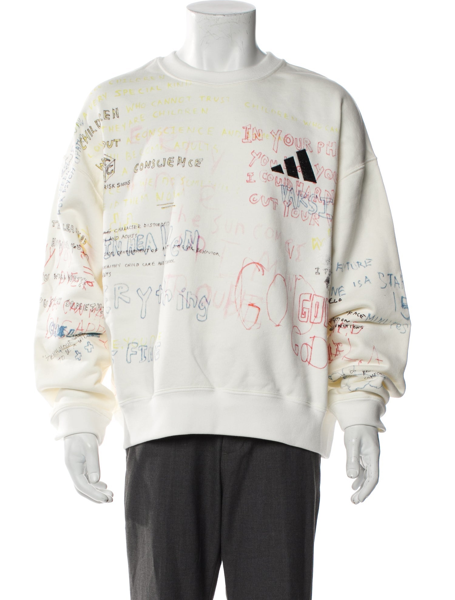 adidas Yeezy Graphic Print Crew Neck Sweatshirt w/ Tags