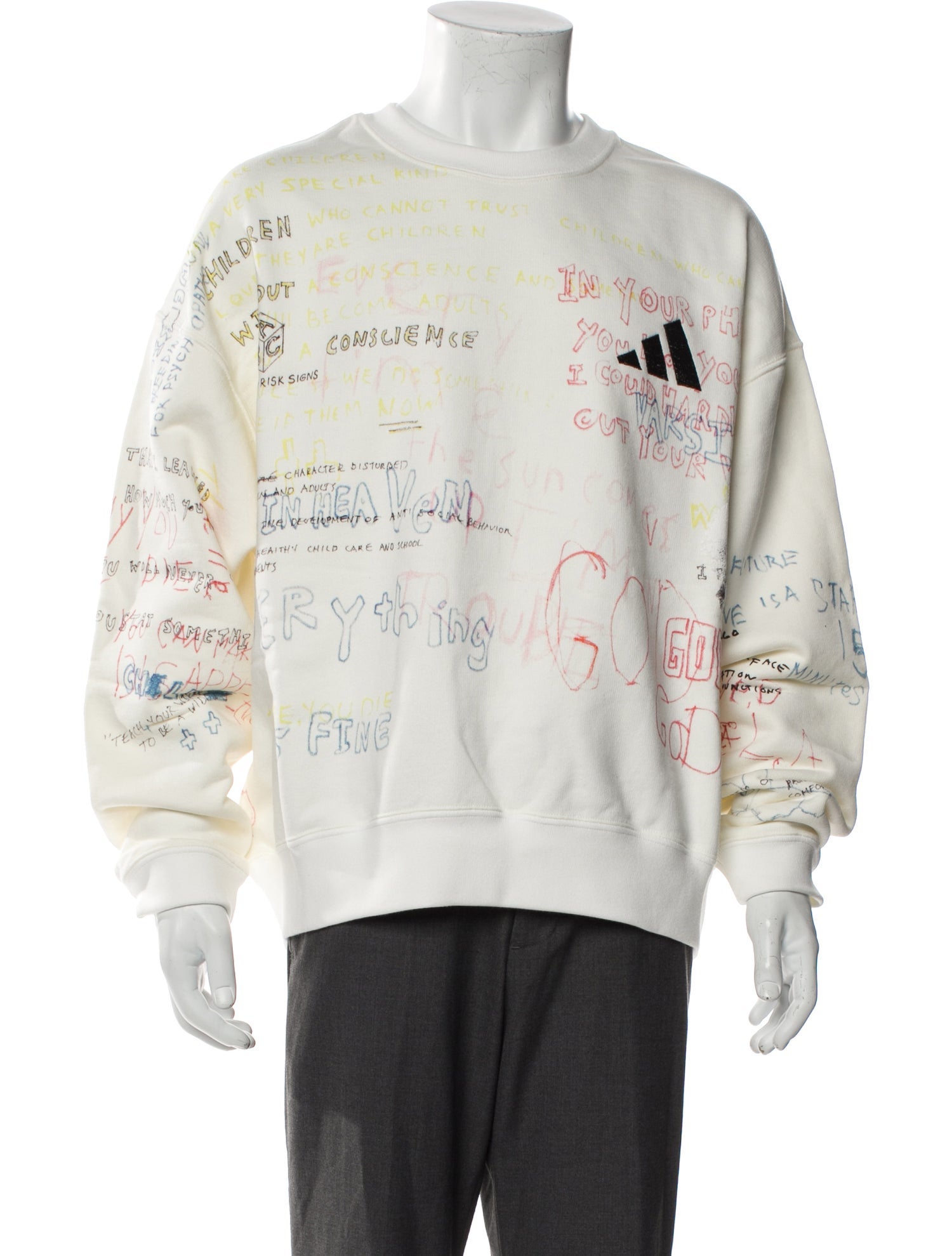 adidas Yeezy Graphic Print Crew Neck Sweatshirt w/ Tags