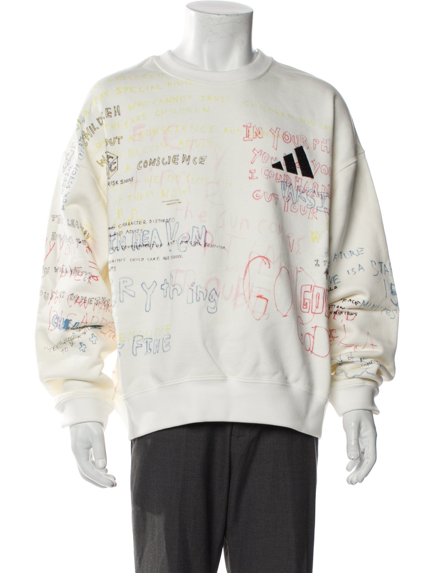 adidas Yeezy Graphic Print Crew Neck Sweatshirt w/ Tags