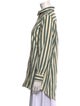 YAITTE Striped Long Sleeve Button-Up Top