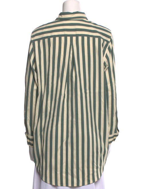 YAITTE Striped Long Sleeve Button-Up Top