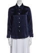 YAITTE Silk Long Sleeve Button-Up Top