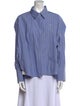 YAITTE Striped Long Sleeve Button-Up Top