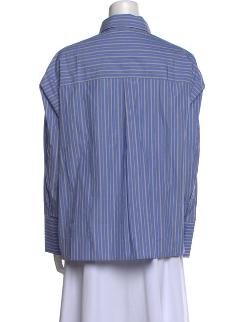 YAITTE Striped Long Sleeve Button-Up Top