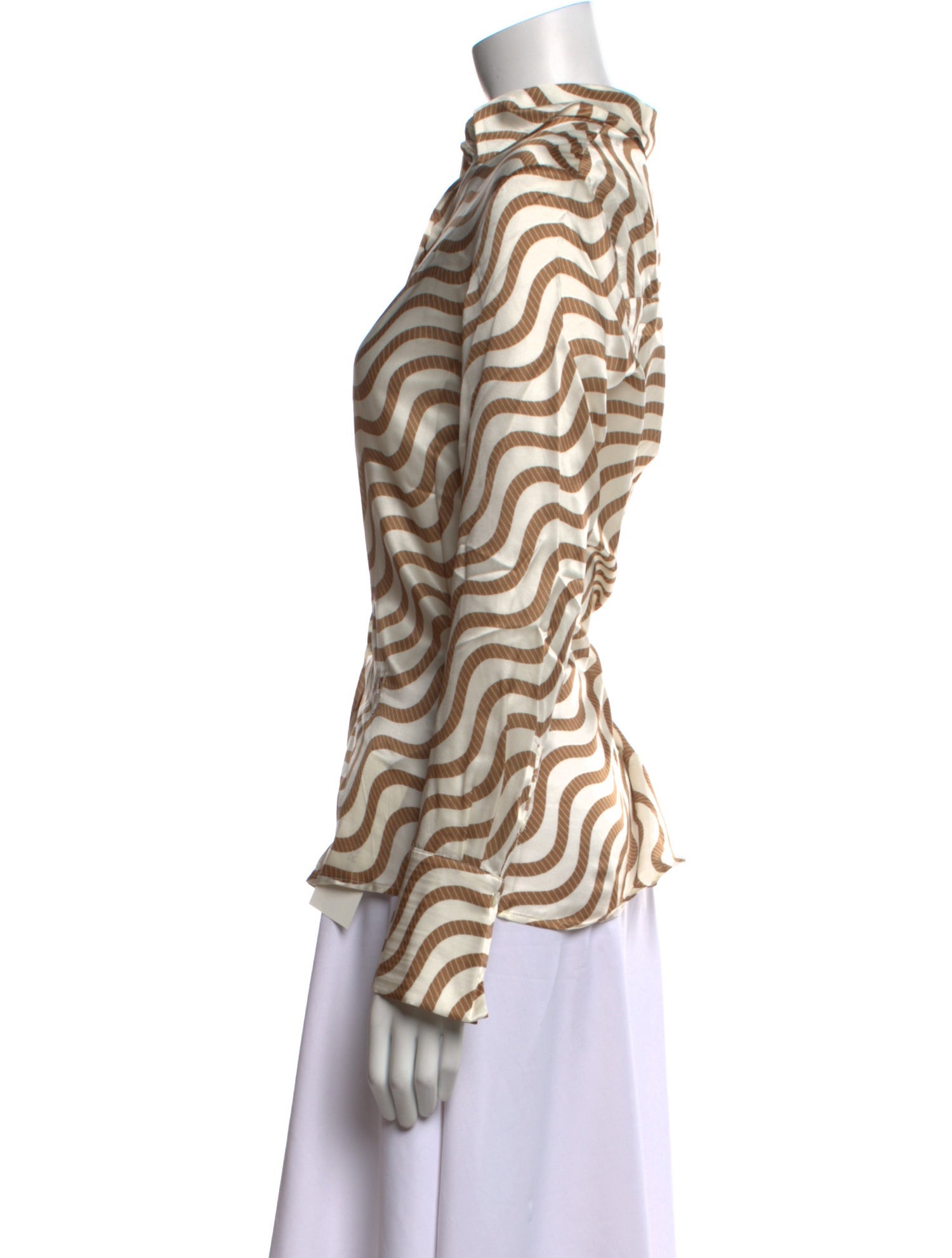 YAITTE Animal Print Long Sleeve Button-Up Top w/ Tags